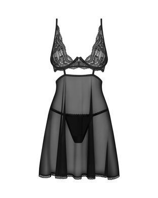 Бебі-дол Obsessive Nutris babydoll & thong XS/S SX1163 фото