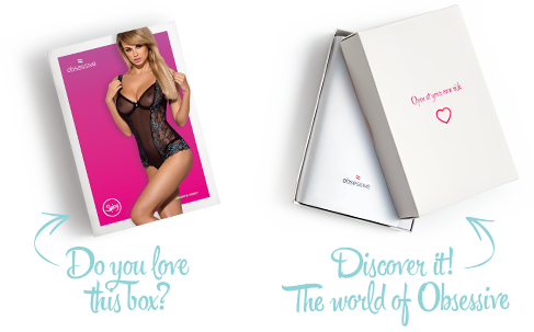 Сітчасте боді на кісточках Obsessive Amanta teddy L/XL, чорне, з доступом SO7199 фото