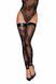 Панчохи без миска Noir Handmade F243 Tulle stockings with patterned flock embroidery, S SX0155 фото 3