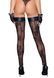 Панчохи без миска Noir Handmade F243 Tulle stockings with patterned flock embroidery, S SX0155 фото 2