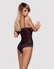 Сітчасте боді на кісточках Obsessive Amanta teddy L/XL, чорне, з доступом SO7199 фото 2