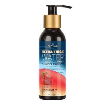 Густа змазка на водній основі Sensuva UltraThick Water-Based Strawberry (125 мл) без парабенів SO3234 фото