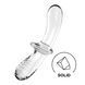 Двосторонній скляний дилдо Satisfyer Double Crystal Transparent, боросилікатне скло, унісекс SO8784 фото 1