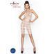 Бодістокінг Passion BS033 white, сукня-сітка на бретелях, прозора PBS033W фото 2