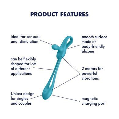 Мультивібратор Satisfyer Plug & Play 1, для неї та для нього, 2 мотори SX0542 фото