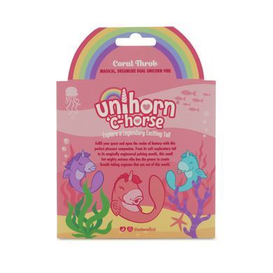 Вібратор-єдиноріжка Unihorn &ndash; C Horse &ndash; Coral Throb, вагінально-кліторальна стимуляція, 2 мотори по 10 режимів SX2862 фото