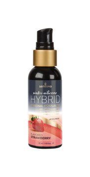Змазка водно-силіконова Sensuva Hybrid Strawberry (57 мл) без цукру, можна для оральних пестощів SO3240 фото