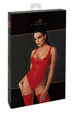 Боді Noir Handmade F352 Red powerwetlook body - XL SX1978 фото