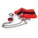 Наручники з металевою анальною пробкою Art of Sex Handcuffs with Metal Anal Plug size M Red SO6182 фото 2