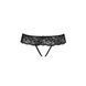 Мереживні стрінги з доступом Passion SENIA THONG L/XL, black SO5379 фото 5