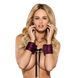 Атласні наручники-манжети на стрічках Obsessive Roseberry cuffs, pink, прикрашені мереживом SO7727 фото 1