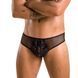 Чоловічі труси зі шнурівкою Passion 035 SLIP RICHARD S/M Black, екошкіра, сітка SO7577 фото 1
