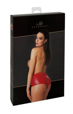 Шорти Noir Handmade F356 Red powerwetlook shorts - L SX2122 фото