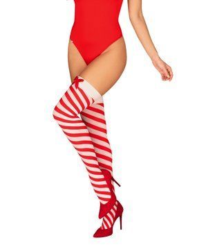 Панчохи Obsessive Kissmas stockings S/M SX3104 фото