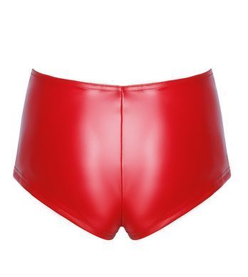 Шорти Noir Handmade F356 Red powerwetlook shorts - L SX2122 фото