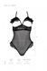 Еротичне боді Passion DOLLY BODY, S/M, black, з відкритими чашками SO9702 фото 4