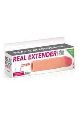 Насадка на член Real Body &mdash; Real Extender BEAST з відкритою головкою SO3719 фото