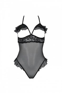 Еротичне боді Passion DOLLY BODY, XXL/XXXL, black, з відкритими чашками SO9703 фото