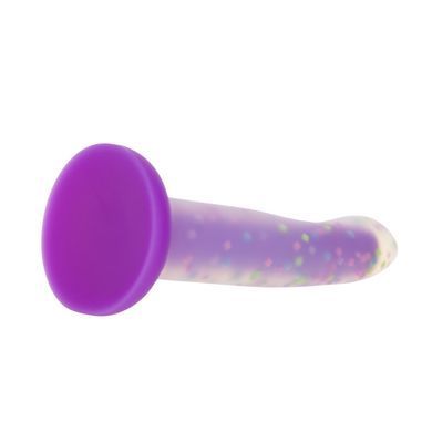 Фалоімітатор, що світиться в темряві, ADDICTION Rave 8&Prime;, Glow in the Dark Dildo Purple Confetti, 20,3 см SX1301 фото