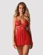 Бебі-дол Obsessive 838-BAB-3 babydoll & thong, L/XL, червоний, мереживний ліф, стрінги в комплекті SX1120 фото 1