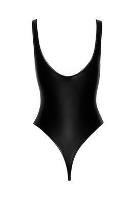 Боді з мокрим ефектом Noir Handmade F244 Powerwetlook body with high cut bottom hem, L SX0163 фото