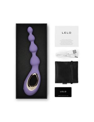 Анальне намисто з вібрацією LELO Soraya Beads Violet Dusk, різний діаметр намистин, 8 режимів SX3041 фото