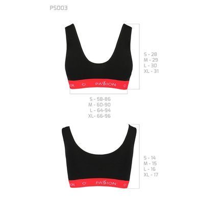 Спортивний топ на широких бретелях Passion PS003 TOP XL, black SO4214 фото