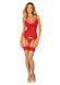 Комплект корсет та стрінги Obsessive Ingridia corset & thong XS/S, червоний SO9028 фото 6