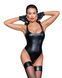 Боді з мокрим ефектом Noir Handmade F244 Powerwetlook body with high cut bottom hem, L SX0163 фото 1