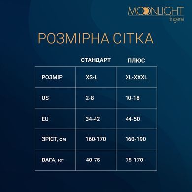 Бодістокінг з доступом Moonlight Model 14 XS-L Black, малюнок боді та панчіх на підв&rsquo;язках SO6346 фото