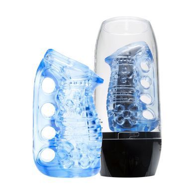 Мастурбатор Fleshlight Fleshskins Grip Blue Ice, надійна фіксація на руці, відмінно для пар та мінета F16623 фото