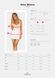 Сорочка Obsessive Amor Blanco underwire chemise & thong,L/XL, біла, мереживний ліф, стрінги в наборі SX1127 фото 5
