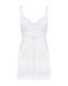 Сорочка Obsessive Amor Blanco underwire chemise & thong,L/XL, біла, мереживний ліф, стрінги в наборі SX1127 фото 3