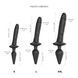 Анальна пробка з дилдо 2в1 Strap-On-Me SWITCH PLUG-IN REALISTIC DILDO Black XXL, діаметр 5,2/3,9 см SO6830 фото 4
