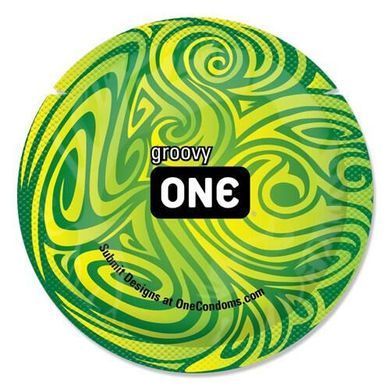Презерватив ONE Glowing Pleasures, 1 шт, світиться в темряві, зі змазкою SX0747 фото