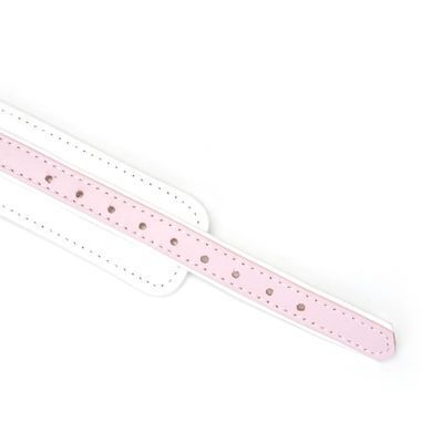 Нашийник з повідцем Liebe Seele White & Pink Fairy Goat Leather Collar SX2826 фото