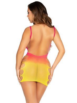 Сукня Leg Avenue Seamless Ombre Faux Lace Up Mini Dress One Size Sunset SX2776 фото