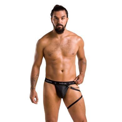 Чоловічі трусики танга з підв&rsquo;язкою Passion 058 THONG BILL XXL/XXXL Black SO7638 фото
