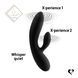 Гнучкий вібратор кролик з двома моторами FeelzToys Lea Rabbit Vibrator Black SO4433 фото 6