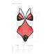 Напівпрозоре боді з мереживом Passion PEONIA BODY S/M red SO8461 фото 5