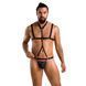 Комплект чоловічої білизни зі стреп Passion 039 SET ANDREW L/XL Black, стринги, шлейки SO7588 фото 3