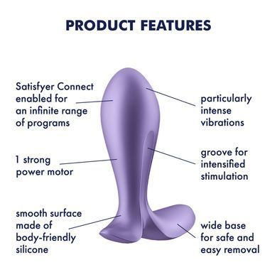 Анальна смарт-пробка з вібрацією Satisfyer Intensity Plug Purple SO8626 фото