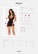 Сорочка Obsessive Bellastia chemise & thong, XL/2XL, непрозора, фігурне декольте, стрінги в наборі SX1130 фото 5