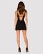 Сорочка Obsessive Bellastia chemise & thong, XL/2XL, непрозора, фігурне декольте, стрінги в наборі SX1130 фото 2