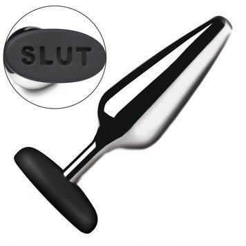 Анальна пробка Master Series Butt Slut Metal & Silicone Butt Plug - Silver SX2225 фото