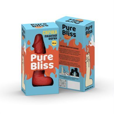Свічка у вигляді члена Pure Bliss BIG Red 18 см SX1652 фото